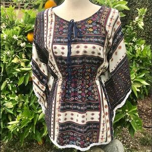 ☮️2 for $20-Harlowe & Graham Vintage Boho top